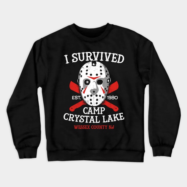 Camp Survivor Crewneck Sweatshirt by GoodIdeaRyan